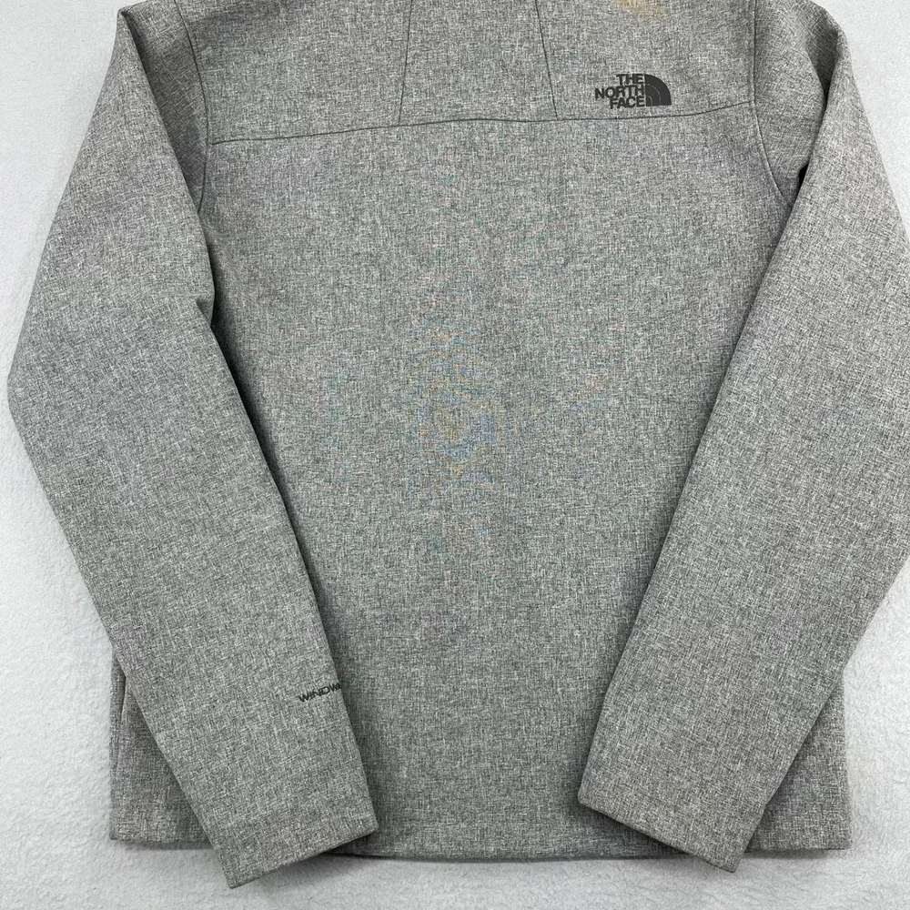 The North Face Mens Windwall Softshell Jacket Grey Heather Full‎ Zip Small